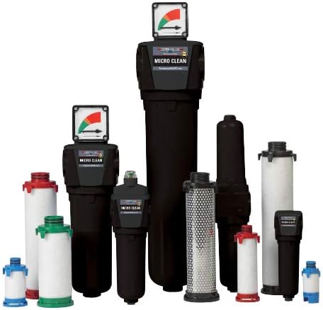 Replacement Air Filter Element Micro Clean (High Efficiency 0.01 micron) Industrial Grade Compressed Air Filters, 2-in-1 Coalescing & Particulate Air/Gas In-Line Filters (ISO CLASS 1) (35 CFM)