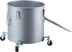 VEVOR 10 Gallon Fryer Grease Bucket, Oil Disposal Bucket Caddy on Wheels, Rust-proof Coated Carbon Steel Fryer Oil Transport Container with Filter Bag, Lid & Lock Clips for Cooking Oil Filtering