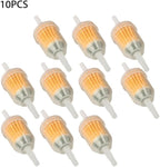 Inline Plastic Fuel Filters Set 10 Pieces For Lawn Garden Equipment And Gas Powered Engines, 6mm/8mm Compatibility