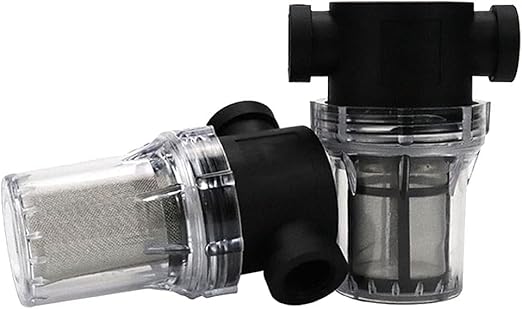 Budget Plastic Water Filter 1/2-1 - Lightweight Pre-Strainer for Fish Tanks, Garden Hose & Outdoor Plumbing(0.75 Inch 40 Mesh in)