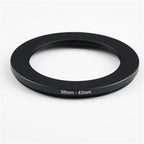 58mm to 43mm Step-Down Ring Filter Adapter,for All Brands UV ND CPL, Metal Ring Step-Down Rings Adapter Filter (58mm-43mm)