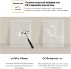JSLJDM 500X500 mm Illuminated Backlit LED Bathroom Mirror, Wall Mounted Multifunction Bathroom Vanity Mirror with Lights and Demister Pad, Energy-Saving Illuminated Smart Mirror 50cm/19.8in Gold