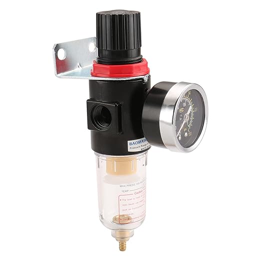 Baomain Pneumatic Filter Regulator AFR-2000 1/8"PT Air Treatment Unit w Pressure Gauge