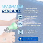 16x25x1 Reusable Air Filters - Made in USA - MERV 6 Washable AC HVAC Furnace Fan Coil Filter Media - Cut to Fit - Synthetic Alternative to Hog’s Hair Filter - 2 Pack