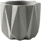 Outdoor Succulent Plantpot Cactus Plant Container Cement Flowerpot Container Modern Simple Planter Flower Vase Meat Plant Cement Container Concrete Flower Plant (Gray1 13cm*11.5cm) (Gray2 11cm*9.5cm)