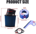 Air Filter Adapter Jet Kit for Predator 301cc 420cc 11hp 13hp 15hp GX340 GX390 389cc Stage 1 Mini Bike Parts Go Kart Golf Cart Lawnmower Water Pump Pressure Washer Generator OHV Engine (Blue)