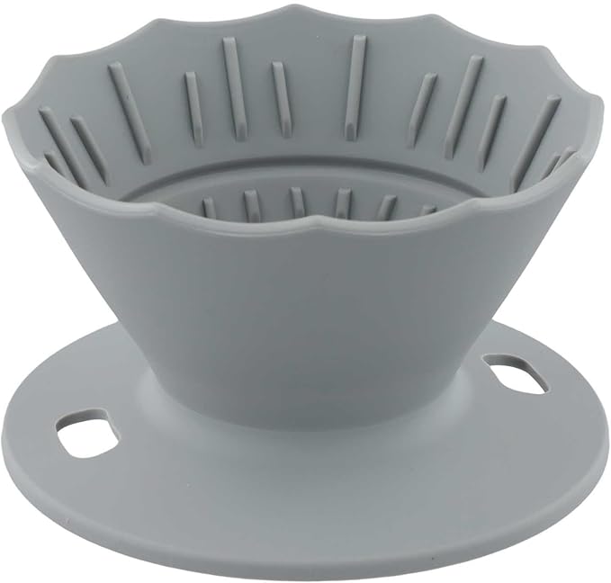 Portable Coffee Dripper, Silicone Collapsible Design for Easy Pour Over Making, for Travel and Outdoors (grey)