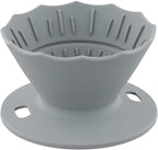 Portable Coffee Dripper, Silicone Collapsible Design for Easy Pour Over Making, for Travel and Outdoors (grey)