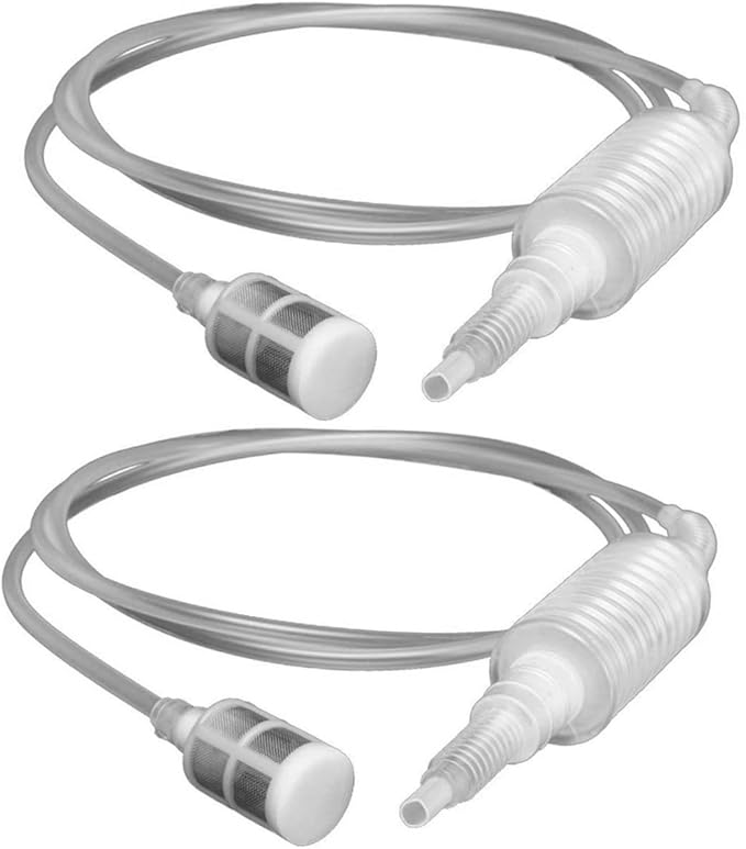 2pcs Siphon Pump Filter for Oil Water and Gas Transfer Lightweight and Portable Hand Pump for Fluid Extraction for Emergency Use and Outdoor Activities