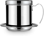 TOPINCN Vietnamese Coffee Drip Filter, Stainless Steel Pour Over Coffee Maker, Portable Coffee Drip Brewer for Home, Office, Travel (Silver)