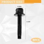 Car Air Cleaner Fastener, 8PCS Vehicle Engine Air Filter Housing Fastener Bolt Screw Parts, Automotive OEM# 90091P36000 Replacement, Compatible with MDX Accord Civic