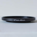 37-46mm Metal Step-Up/Down Ring Adapter Compatible with Mirrorless Cameras DSLR Lens, UV CPL ND Filter Thread Converter, Black (37-46)