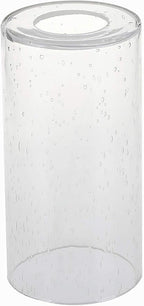 GoLucky Glass Cylinder Shade Accessory for Lamp - Bubble Glass Fixture Replacement with 1-5/8 Inch Fitter - 3"D x 6"H