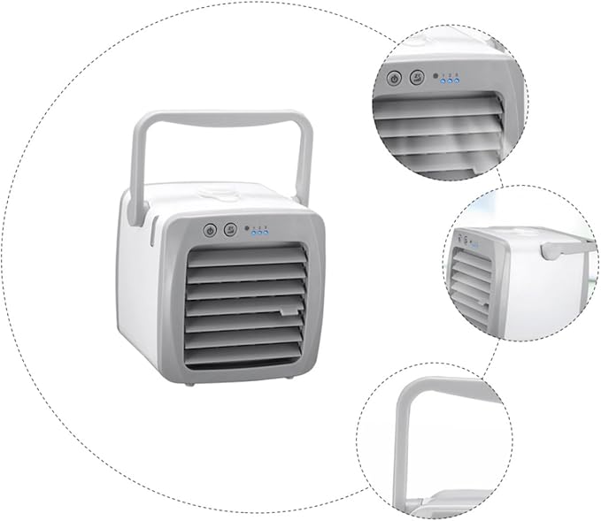 GLEAVI 1pc Portable Usb Air Conditioner Fan Mini Desktop Air Cooler Multi-filtering System for Clean for Home Office School Outdoor Use