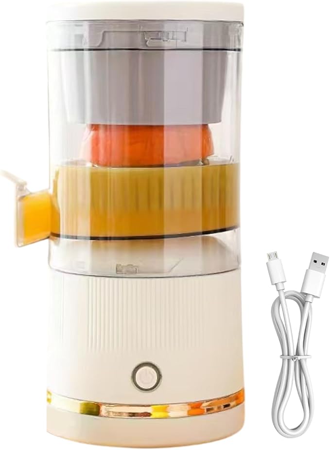 Automatic Juicer, Citrus Fruit Press Machine, Orange Juice Squeezer, Portable 7.4v Blender Container Advantage, Quick Extraction Functionality, Premium Kitchen Appliance Device, Lime Orange Use