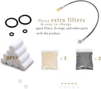 PCP Air Compressor Filter Dryer 4500Psi 30Mpa, High Pressure Pump Oil Water Seperator for PCP Rifle, Air Guns, SCUBA Cylinders Tank, with Quick Connector, Filtration Replacements (gold)