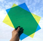 10 Pack Gel Light Filter Transparency Color Film Plastic Sheets Colored Overlays Correction Gels Filter for Lamp, Headlight, Photo Studio Strobe, LED, Headlight Film (10 Multi)