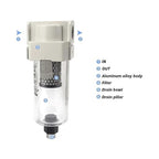 Type Vacuum Water Droplet Separator Vacuum Pipeline Filter Negative Pressure Filter Element AMJ AMJ3000-03B AMJ4000-04B-C(AMJ3000-03B)