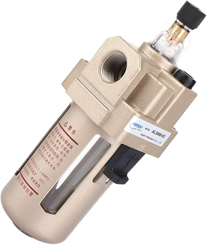 3/8" Compressed Air Line Filter, Air Compressor Drain Oil Mister Water Moisture Trap Separator AL3000-03