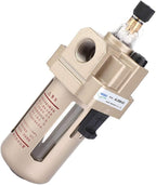 3/8" Compressed Air Line Filter, Air Compressor Drain Oil Mister Water Moisture Trap Separator AL3000-03