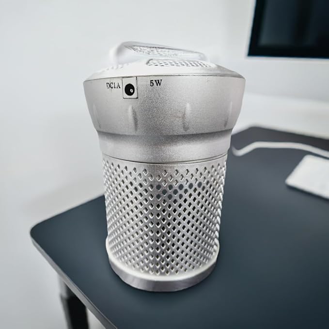 Personal Portable High Speed Charcoal USB Air Filter for Odor/Germ Removal, Micro-Cleaning System