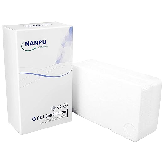 NANPU Three Stage Air Drying System - 5 Micron Particulate Filter, 0.5＆0.01 Micron Coalescing Filters, Air Pressure Regulator Combo - 0-150 psi Gauge, Semi-Auto Drain, Metal Bracket (1/4" NPT）