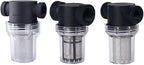 Budget Transparent Inline Filter - 1/2 3/4 1 Plastic Screen for Aquaculture Sediment & Sprinkler Pre-Filtration(G1 80 Mesh)