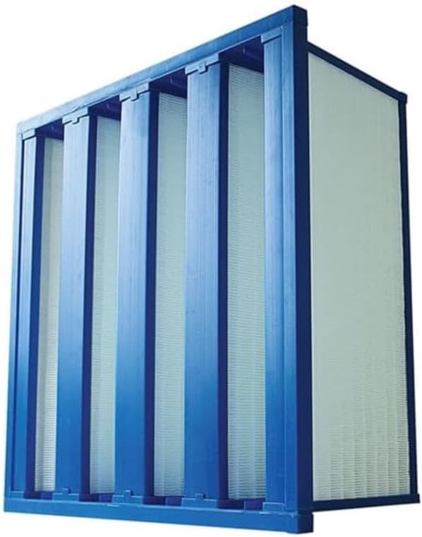 Mini Pleat Rigid Microglass V-Bank Air Filter 24x24x12 (4V) – MERV 11 ASHRAE 52.2 High-Efficiency HVAC Filter for Commercial, Industrial, Hopsitals & Cleanroom Use