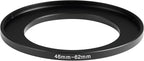 46-62mm Metal Step-Up Ring Adapter Compatible with Mirrorless Cameras DSLR Lens, UV CPL ND Filter Thread Converter, Black