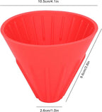 Silicone Coffee Dripper Collapsible Coffee Filter Foldable Silicone Coffee Dripper Portable Reusable Brewing Tool for Travel Camping Office Home Free Lightweight Easy Clean (Red)