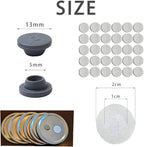 100PCS Self Healing Injection Ports and 120PCS Synthetic Filter Stickers Mushroom Growing Supplies（13.2mm for Ports &20mm for Stickers ）
