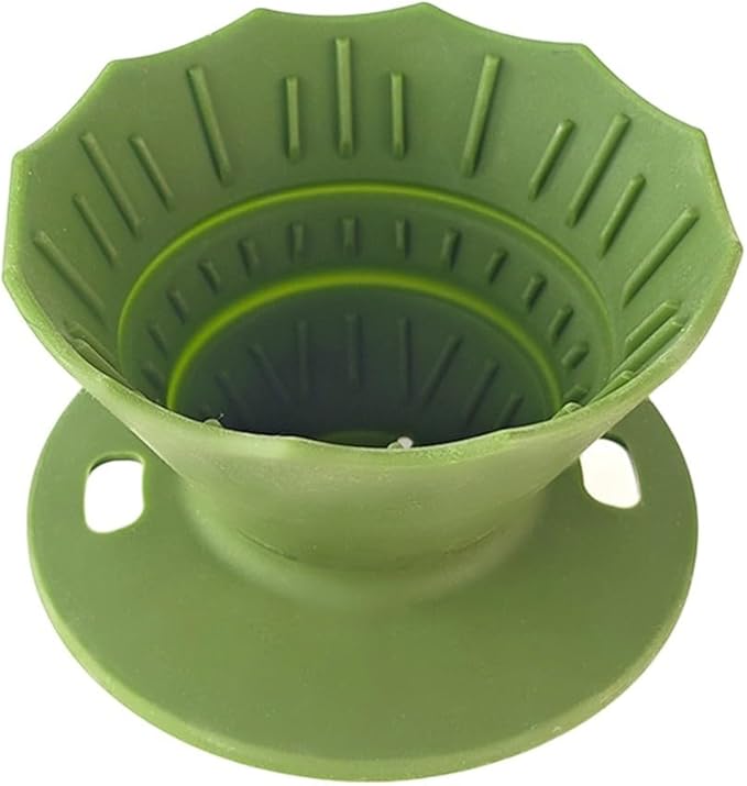Portable Coffee Dripper, Silicone Collapsible Design for Easy Pour Over Making, for Travel and Outdoors (green)