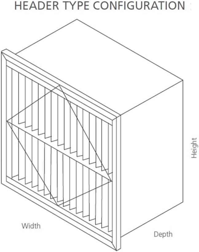 RIGID-PACK 24x24x12 Rigid Box Air Filter – MERV 14/95% ASHRAE HVAC Filter – Radial V-Pleat, Metal Frame, No Header – High-Efficiency Replacement for Commercial & Industrial Systems
