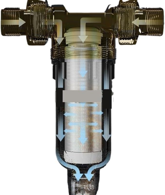 1pc 2700L/H Reusable Whole House Pre Sediment Water Filter, 40, Water Pre-Filter System, Faucets Front Purifier(1inch to 32PPR)