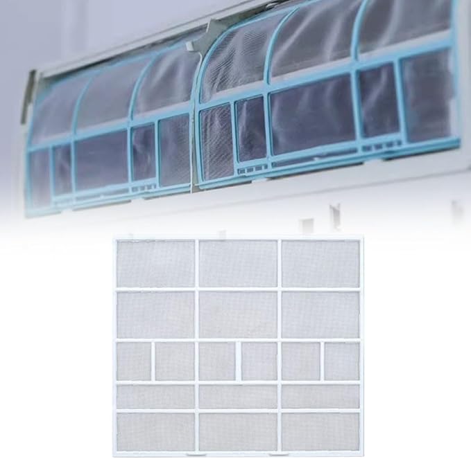 Wall Mounted Air Conditioner Dustproof Filter Cover,Plastic Indoor Unit Air Outlet Screen Compatible with Household Split System AC(31.5X31.5cm)
