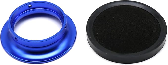 Carburetor Carb Velocity Stack Air Filter Cleaner Modified Trumpet Aluminum Alloy with Sponge Filter Steel Mesh for PWK21-30mm Short Fast Intake Suggest for Small Displacement (Blue,50mm)