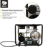 110V 1100W for Scuba Hookah Diving Air Compressor 115 PSI Electronic Pump with 1 x 50 Feet Hose & 1 x Respirator, Two Air Outlets