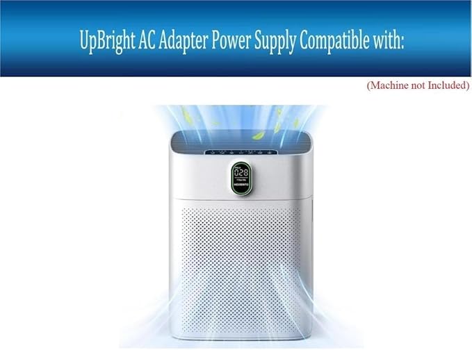 UpBright 24V AC/DC Adapter Compatible with MORENTO HY4866 Air Purifiers Home Room Air Quality Sensors H13 HEPA Filter Remove Dust Pet Hair Smoke Air Inlet 24VDC Power Supply Cord Cable Battery Charger
