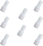 Reducing Straight RO(Reverse Osmosis) Water Filter Union Connector,NSF Certified Plastic Push Fit Quick Connect tube Fittings（1/4" x 3/8" Inch OD coupling）（pack 8）