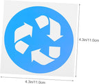 12pcs Waste Sorting Stickers Trash Can Recycling Decals Self-Adhesive Labels for Environment Protection