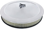 United Pacific S1108 14" Chrome Round Air Cleaner Assembly