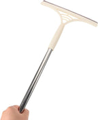 Milisten Multifunctional Window Squeegee and Mirror Cleaner with Extendable Handle, Wet and Dry Glass Scraper for Bathroom, Car, and Tile Cleaning, Khaki