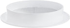 White 5" Inch Round Ventilation Grille with Screen mesh. (Duct 5Ø / Grille 6Ø) Ventilation Applications. Indoor and Outdoor Vent Cover. Available 3 Sizes / 4 Colors.