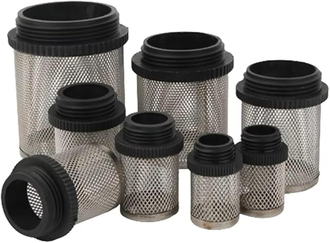 Durable 304 Stainless Steel Water Filter Screen - 1/2" to 2" External Thread for Aquariums, Ponds, Hydroponics(20Pcsx1/2In)