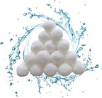 1.54 lbs Pool Filter Ball, for Swimming Pool Sand Filter, Lightweight Reusable Eco-Friendly Fiber Filter Ball, Replaces 50 lbs Pool Filter Sand (1, White)