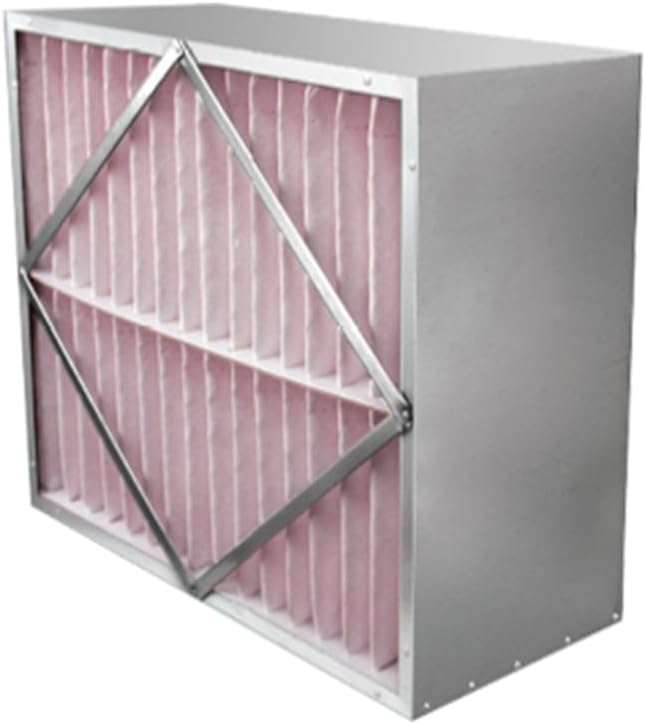 RIGID-PACK 24x24x12 Rigid Box Air Filter – MERV 14/95% ASHRAE HVAC Filter – Radial V-Pleat, Metal Frame, No Header – High-Efficiency Replacement for Commercial & Industrial Systems