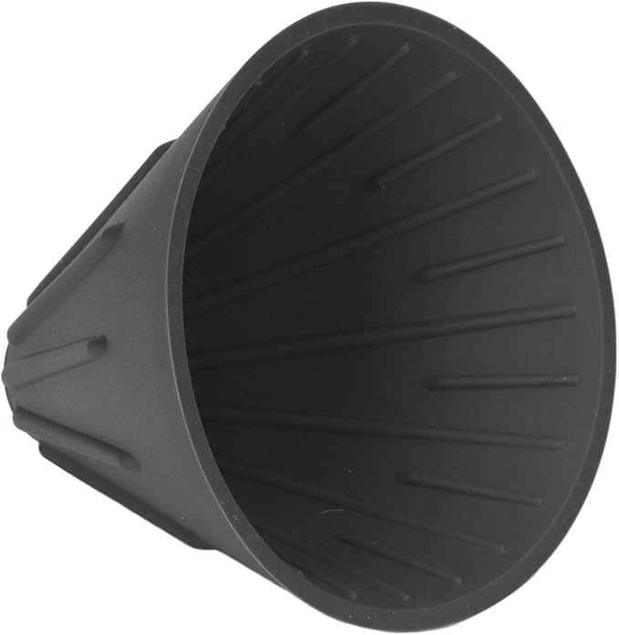 Silicone Coffee Dripper Collapsible Coffee Filter Foldable Portable Reusable Travel Camping Office Home Free Lightweight Easy Brew (Black)
