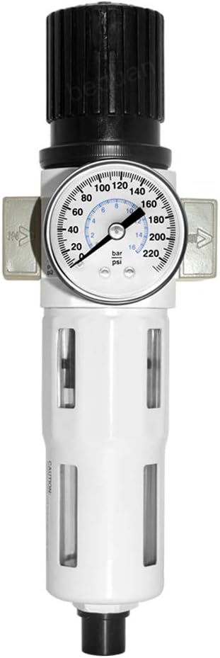 Beduan 3/8" Heavy Duty NPTCompressed Air Pressure Regulator Filter,Water/Oil Trap Separator Combo Tool Compressor Filter(MINI)