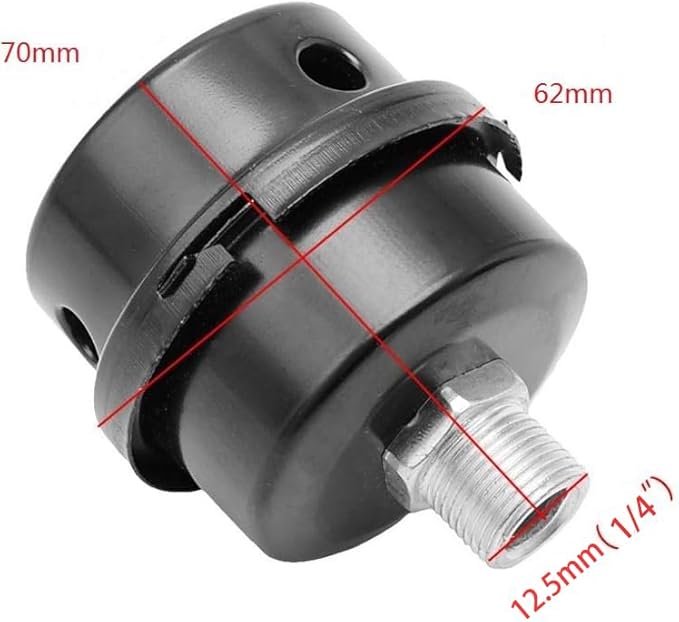 Air Compressor Parts Metal Air Compressor Intake Filter Noise Muffler Silencer 2 PCS (A 1/4)