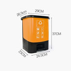 HASMI Trash Can Pedal-Type Trash Can, with Lid, Household Outdoor Garbage Sorting Box 20L Wastebasket (Color : Yellow)